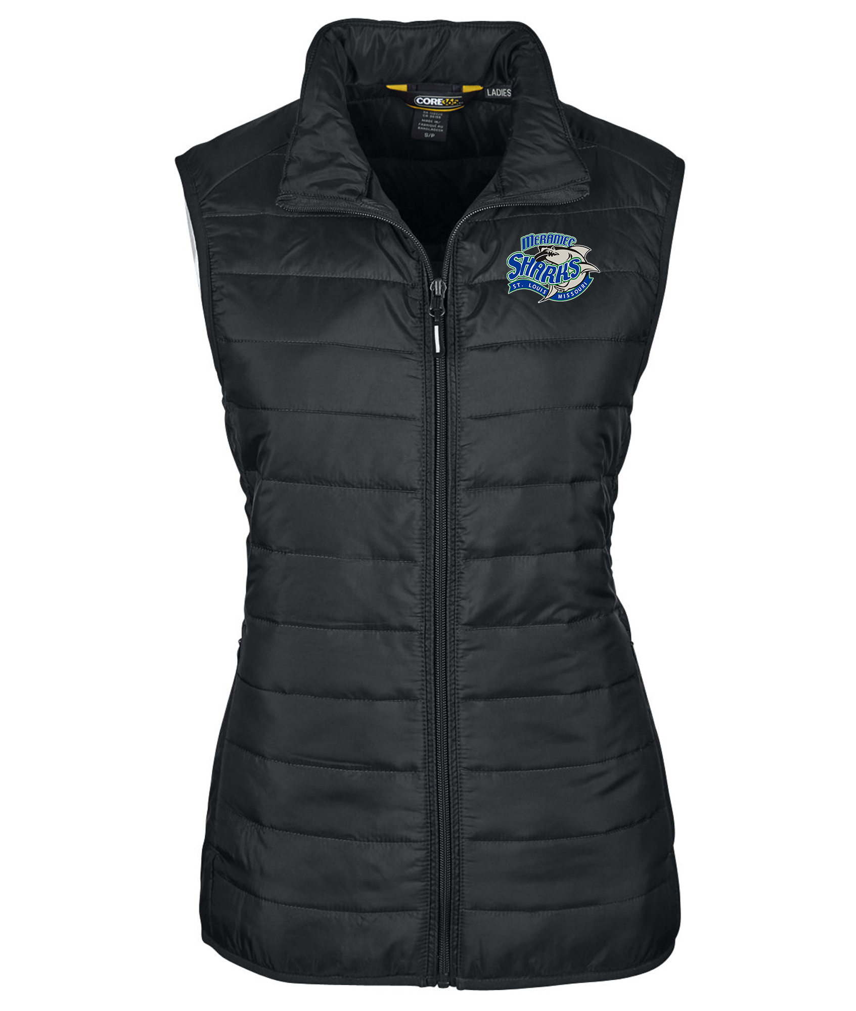 Sharks St. Louis Apparel STL Sports Hockey Team Shop Blues  Novelty Missouri Meramec Discount Sale Best Price athlete athletic fanatics rally house sporty ice rink  goal puffer black white blue vest