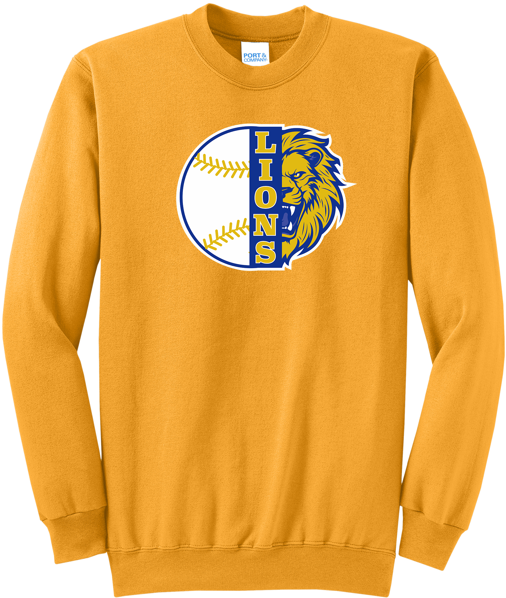 Lions Baseball Half Crewneck
