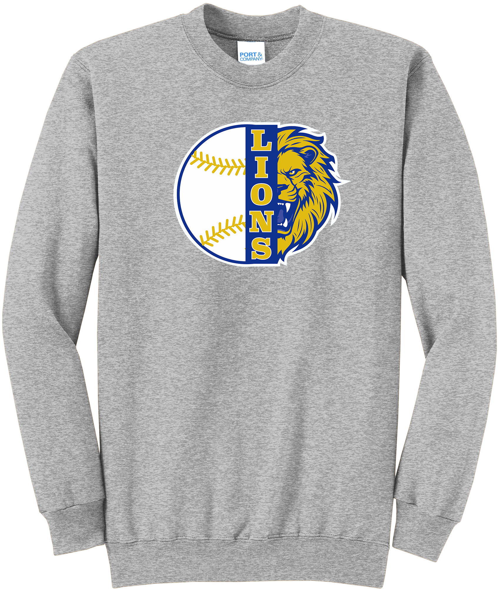 Lions Baseball Half Crewneck