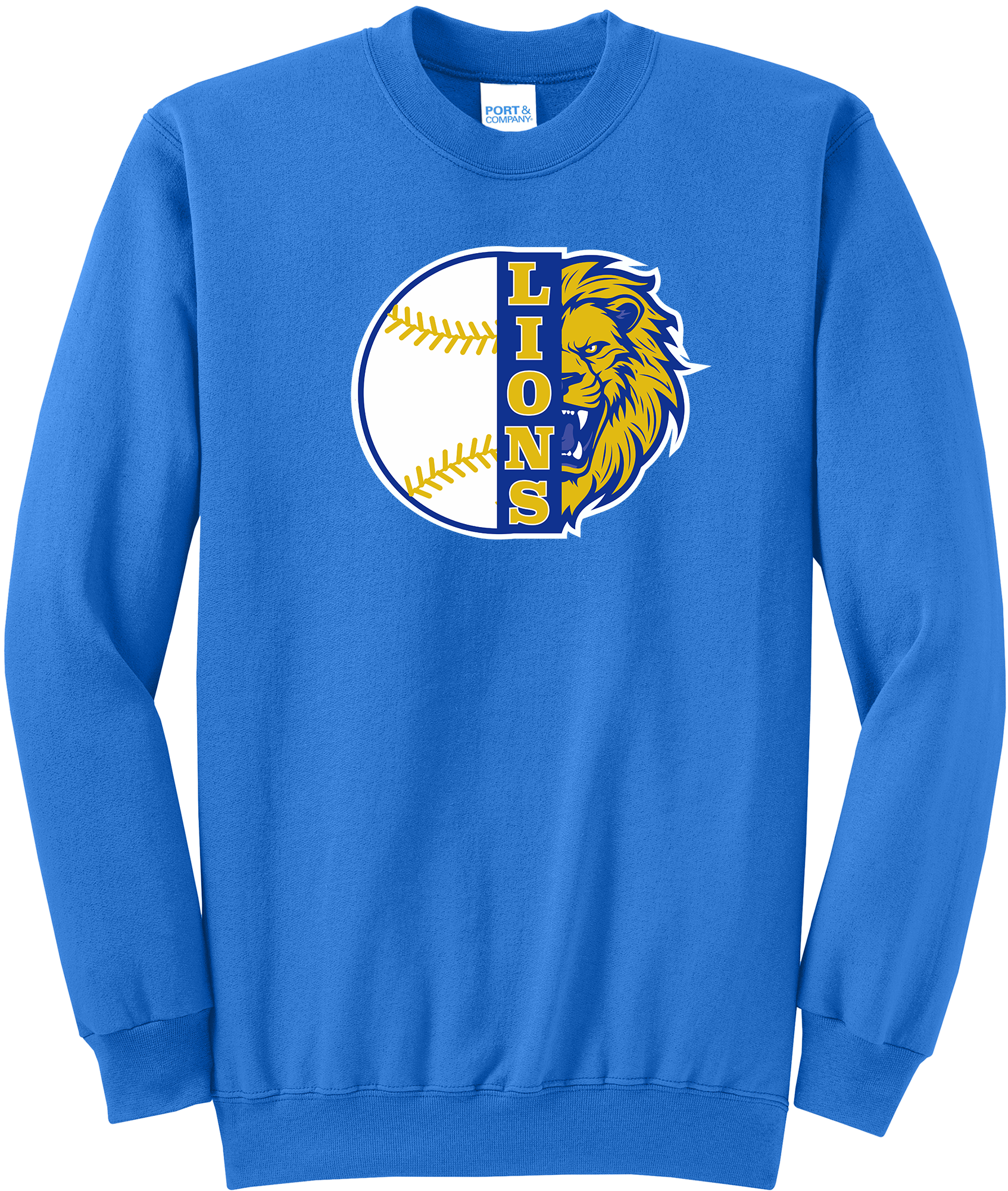 Lions Baseball Half Crewneck