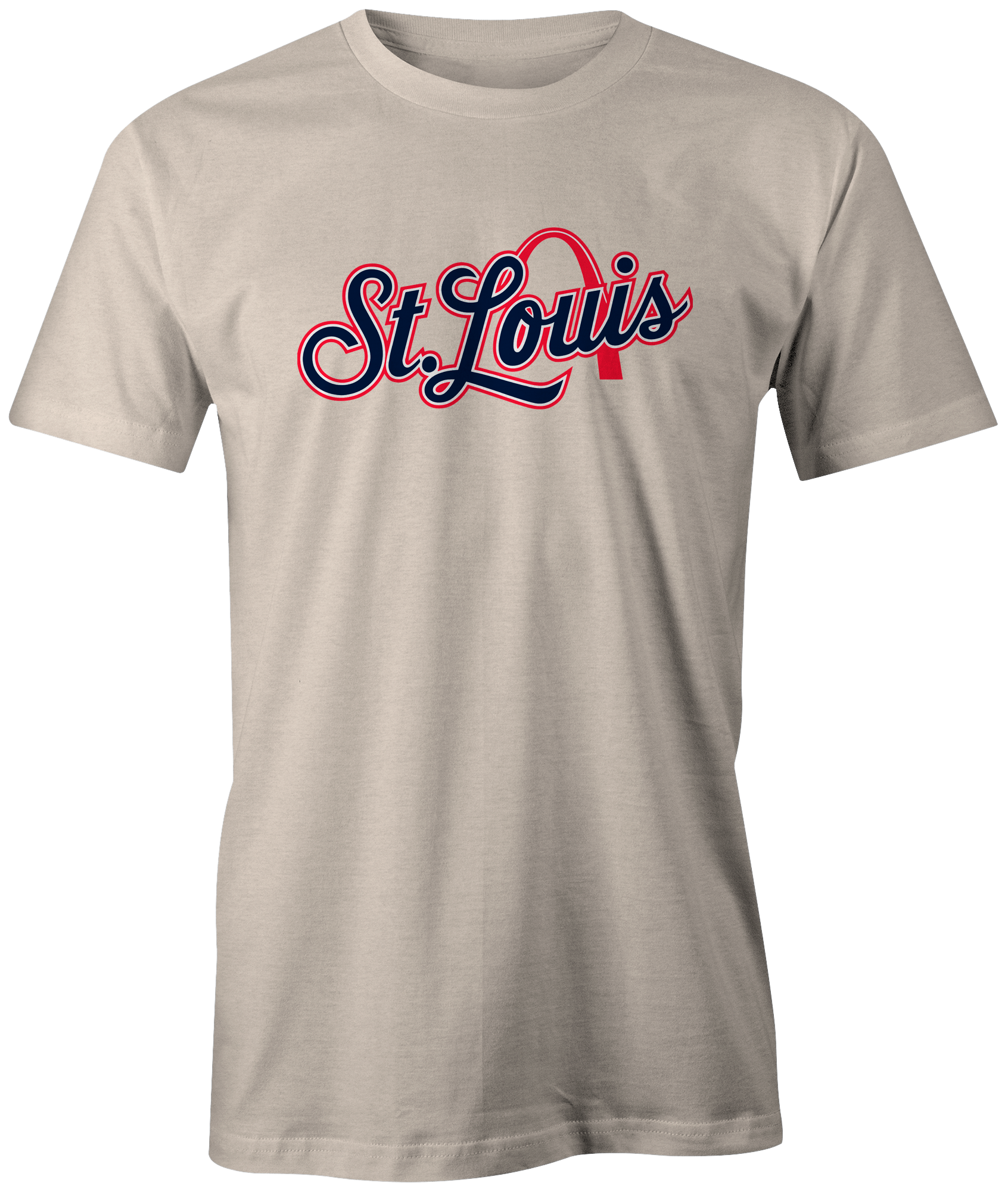 st louis brand t-shirt tee regal throwback vintage authentic series six arch apparel  fleur de lis blues cardinals missouri arch fair st louis arch bone