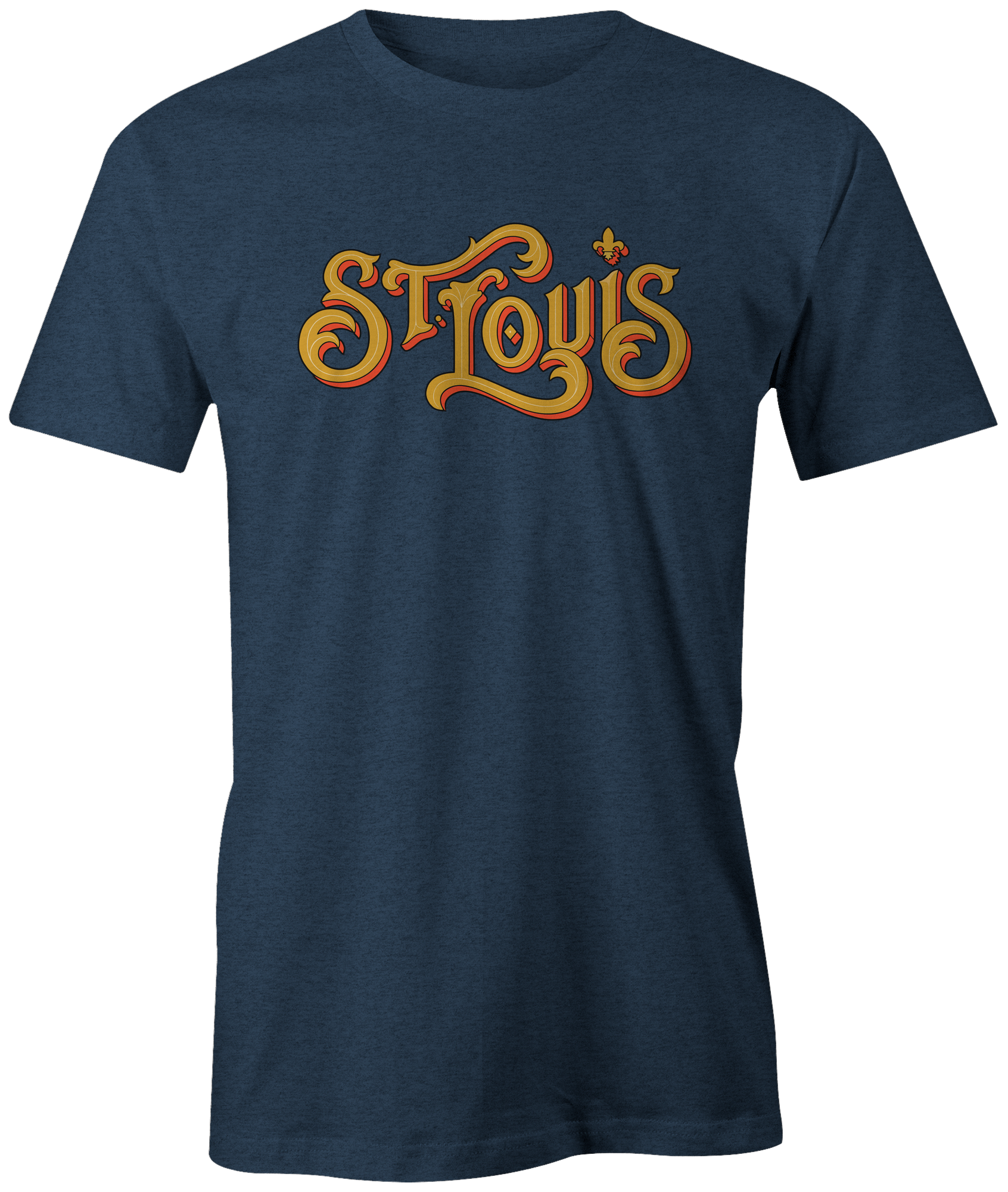 st louis brand t-shirt tee regal throwback vintage authentic series six arch apparel  fleur de lis blues cardinals missouri arch fair