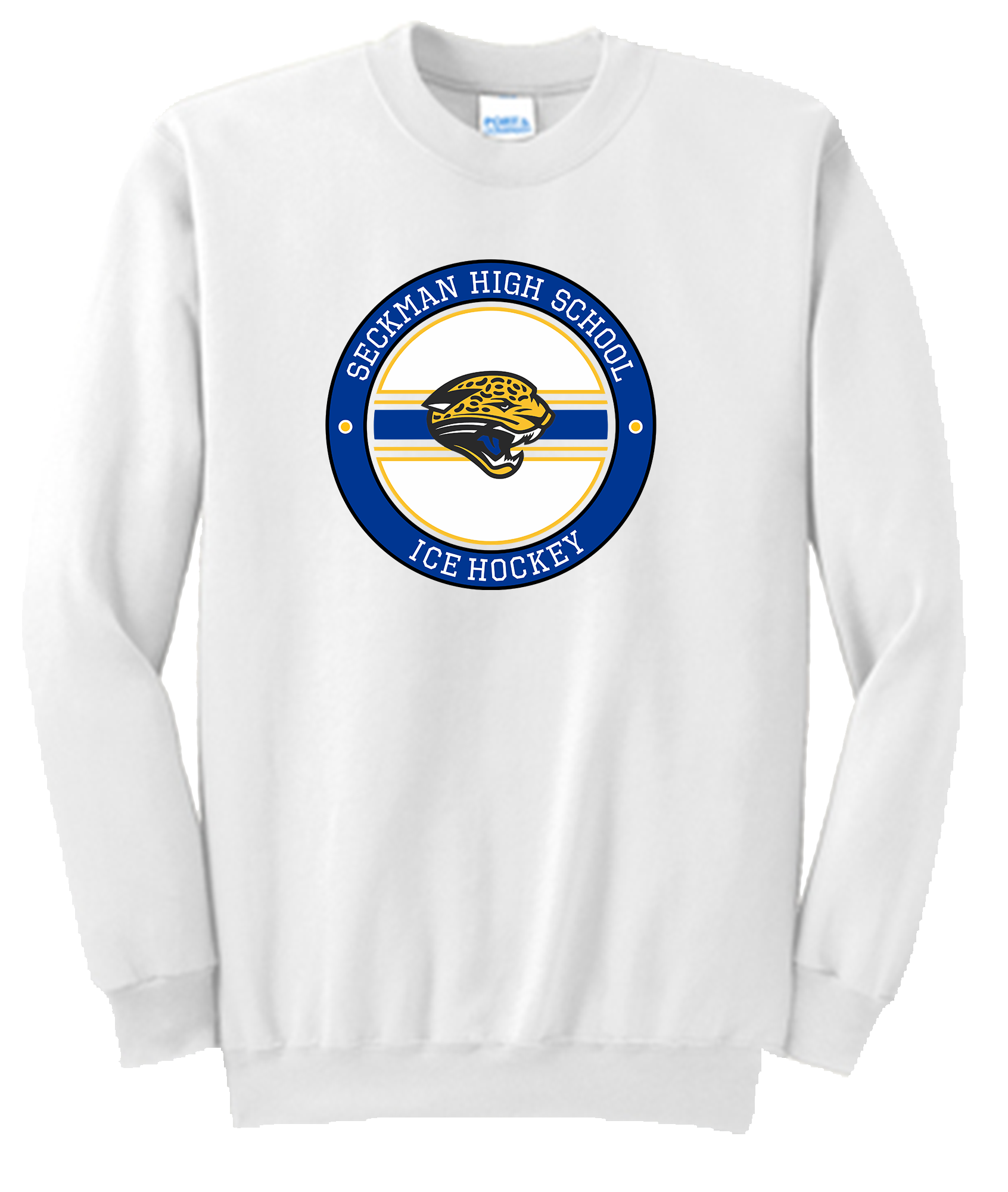 Jaguars St. Louis Apparel STL Sports Hockey Team Shop Blues  Novelty Missouri Seckman Discount Sale Best Price athlete athletic fanatics rally house sporty ice rink  goal white blue