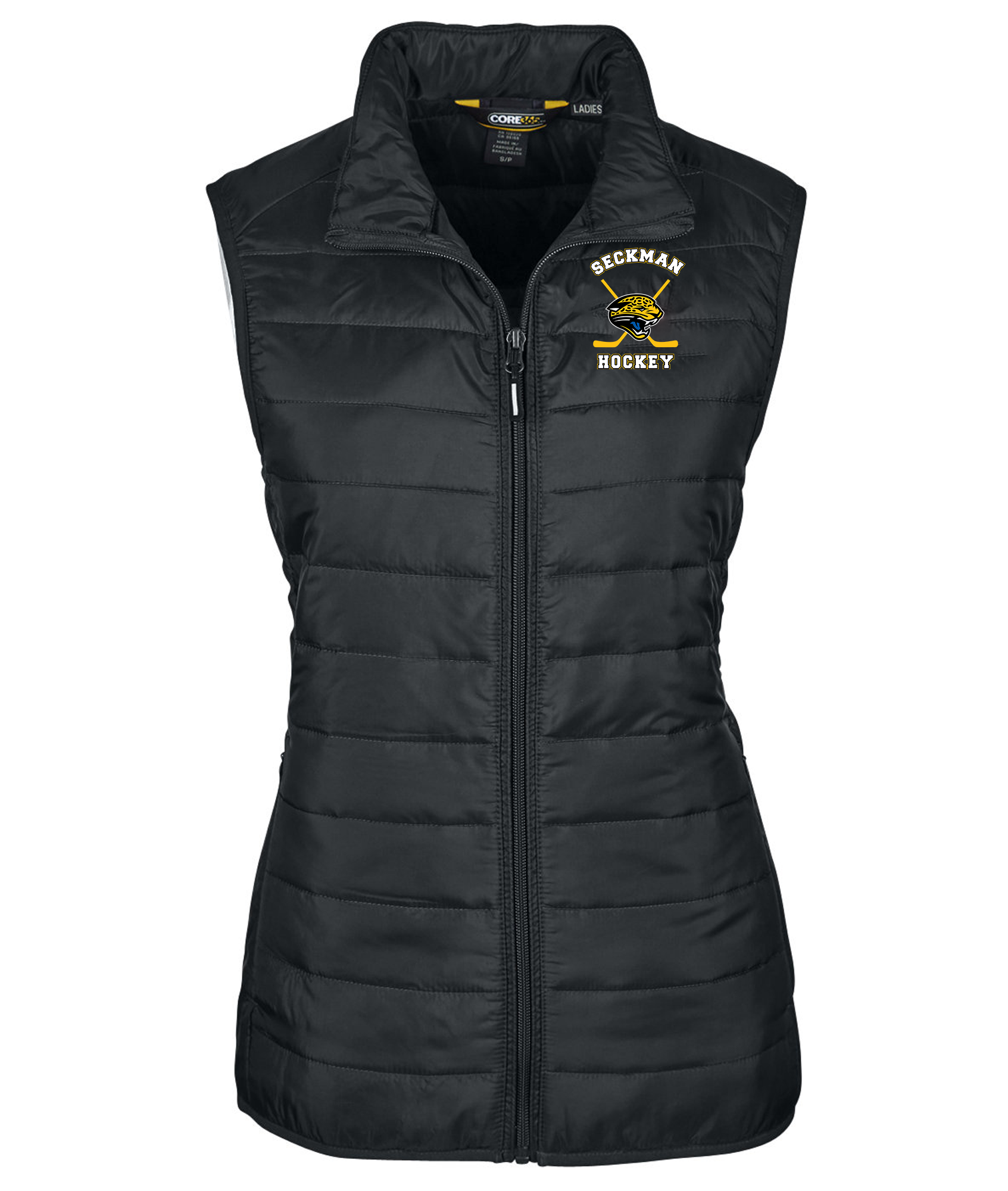 
Jaguars St. Louis Apparel STL Sports Hockey Team Shop Blues  Novelty Missouri Seckman Discount Sale Best Price athlete athletic fanatics rally house sporty ice rink  goal black gold puffer vest